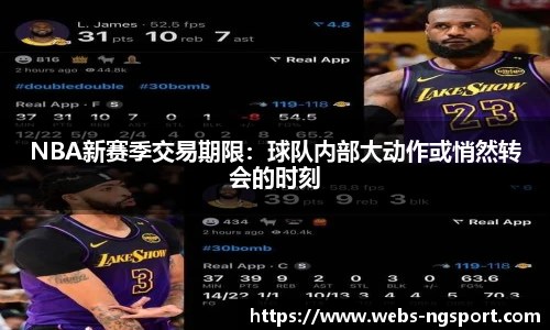 NBA新赛季交易期限：球队内部大动作或悄然转会的时刻